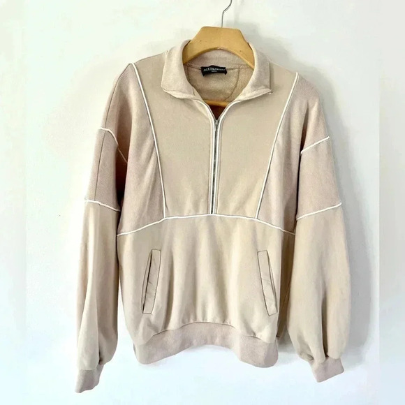 Kittenish Save The Drama Beige Sweatshirt and Jogger Cozy Lounge Set Size Small - Picture 4 of 15